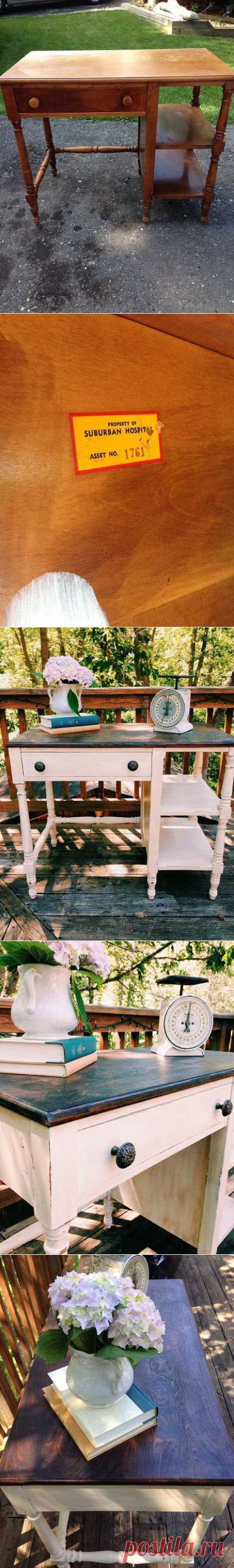 Hometalk | Painting Wood Thrift Store Desk White