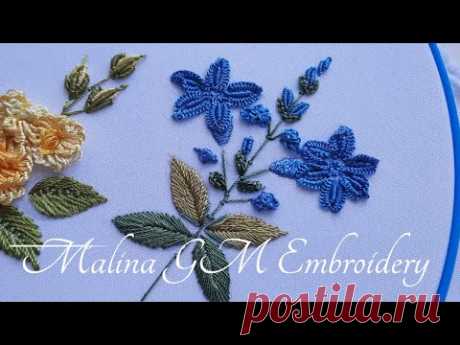 Flower bells | Dimensional embroidery | brazilian stitches