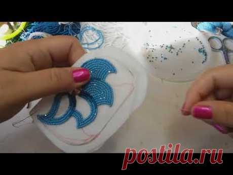 Two needle flat stitch beading [filling in] #2