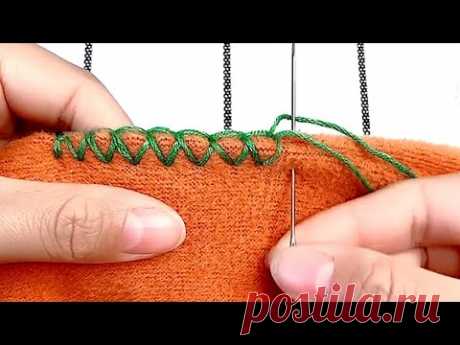 The Most Practical Manual Overlock Stitch 🤗Super Simple Tutorial For Beginners