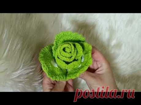 【Tutorial】Amigurumi Chinese Cabbage Crochet Pattern Part 2 Cabbage Corn 翡翠玉白菜钩织教程 第二部分 菜芯