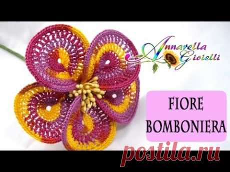 Tutorial Uncinetto | Fiore Bomboniera | How to crochet a flower