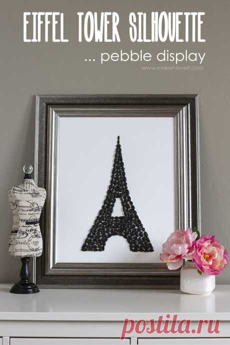 Eiffel Tower Silhouette — Pebble Display | Make It and Love It