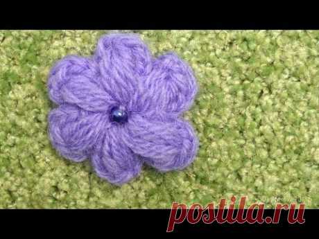 Цветок крючком/ Вязаные цветы/ Crochet flowers/ How to crochet flowerVID 20170601 1922311