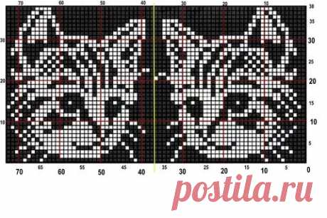 схема варежек с кошками жаккард спицами: 2 тыс изображений найдено в Яндекс Картинках