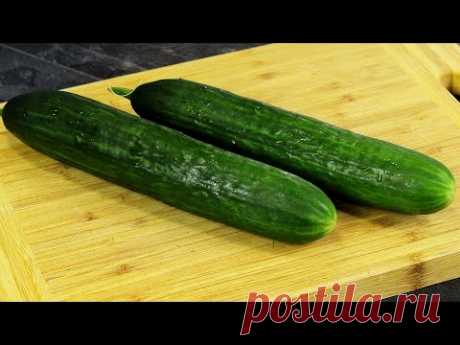 Вкуснятина из огурцов🥒 Всего 2 ингредиента. Все дело в заправке. Салат весенний без масла и майонеза