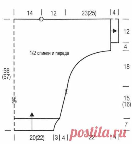 Пуловер с открытыми плечами спицами