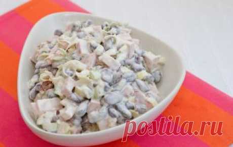 Пикантный салат с фасолью / Мясные салаты / TVCook: пошаговые рецепты c фото