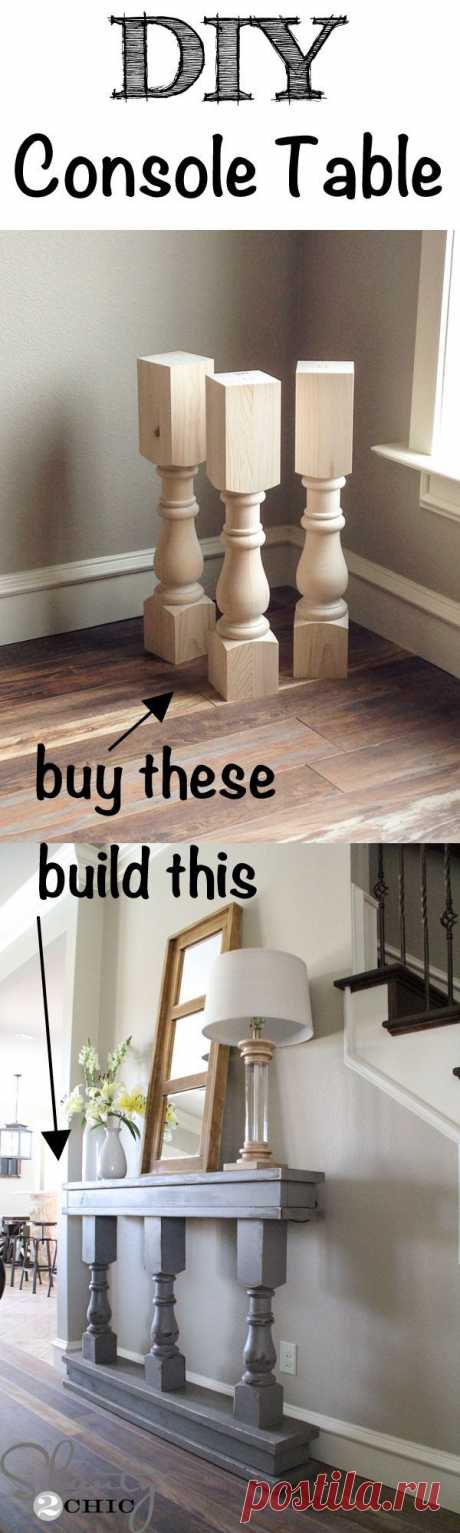 Diy Furniture: This might be a great idea for the entryway, with no space for a closet or real table.