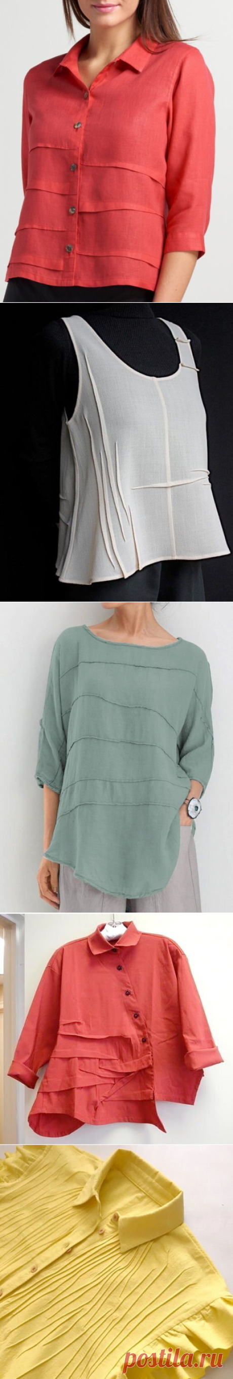Простой декор летних блузок - защипы, красиво, а выполнить проще простого! | Время шить | Яндекс Дзен