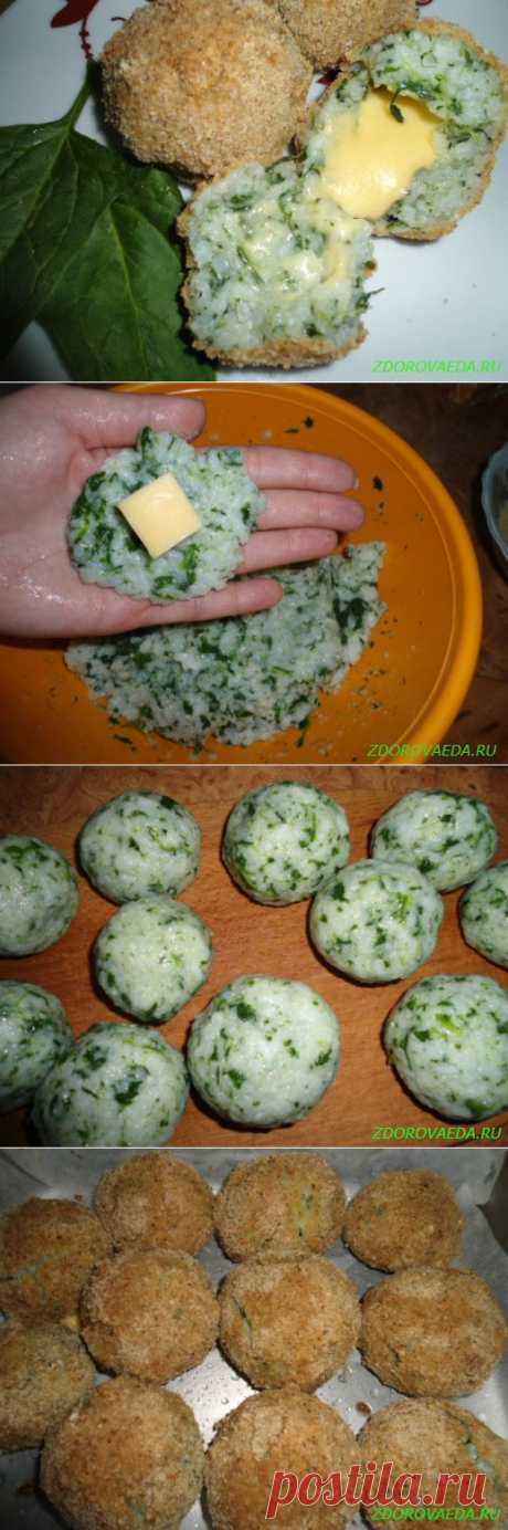 Рисовые шарики с сыром &quot;Зеленые шарики&quot;