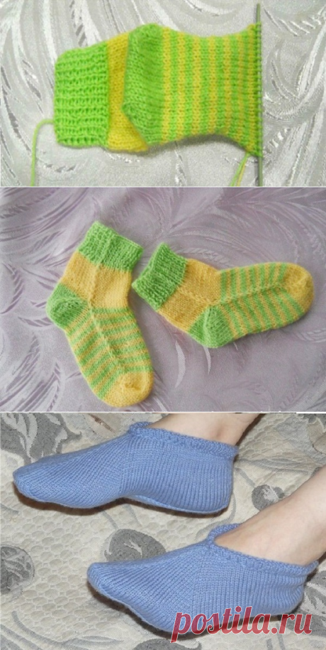 Вяжем носки без шва на двух спицах: легко, интересно и увлекательно