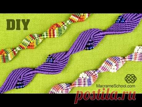 Diamond Leaf Bracelet - Macrame Tutorial - YouTube