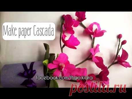 Cascada paper flower Tutorial- Làm hoa lan hồ điệp từ giấy nhún