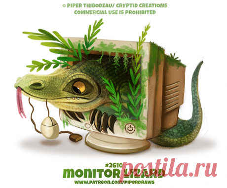 #2610. Monitor Lizard - Word Play by Cryptid-Creations on DeviantArt