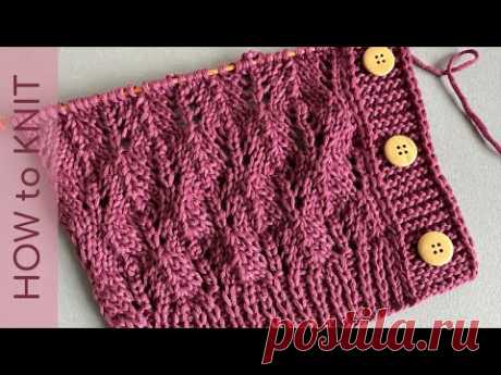🧶 Маджента Магия: Вязание Красивого Ажурного Узора 💜Magenta Magic: Knitting a Beautiful Lace Pattern