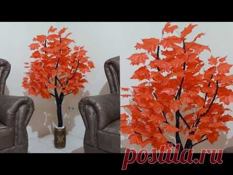 Cara Membuat Pohon Maple dari Kawat dan Kantong Plastik - Maple tree from plastic bags