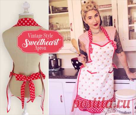 Vintage Style Sweetheart Apron | Sew4Home