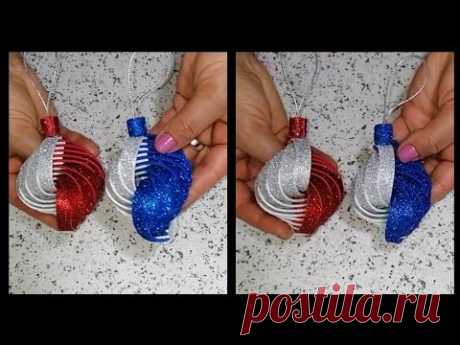 Decorazioni natalizie /DIY Christmas decor /glitter foam scheet crafts/Ornament tutorial/home decor