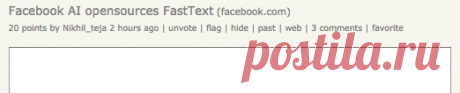 Facebook AI opensources FastText | Hacker News