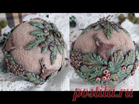 Christmas ornament - forest bauble 🎄🦌🎄#diy #tutorial
