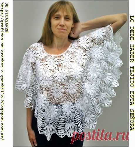 TEJIDOS A CROCHET - GANCHILLO - PATRONES: CAPA TEJIDA A GANCHILLO