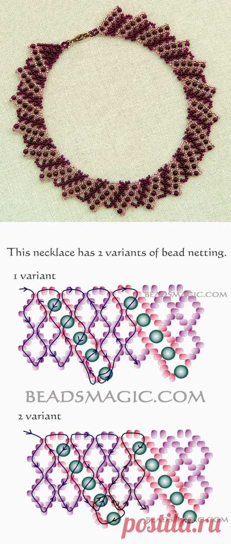 Free pattern for beaded necklace Helga | Beads Magic