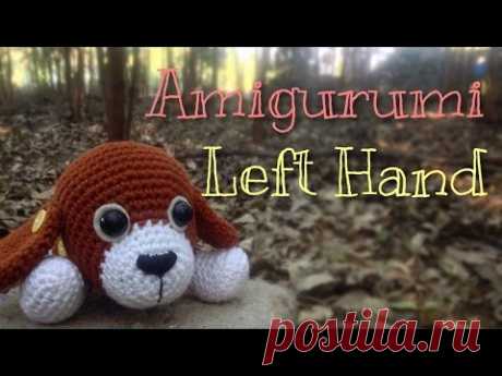 โครเชต์มือซ้าย/ตุ๊กตาน้องหมาน้ำตาลปึก Part 1-3/Left Hand - Puppy Amigurumi/ English Subtitles - YouTube