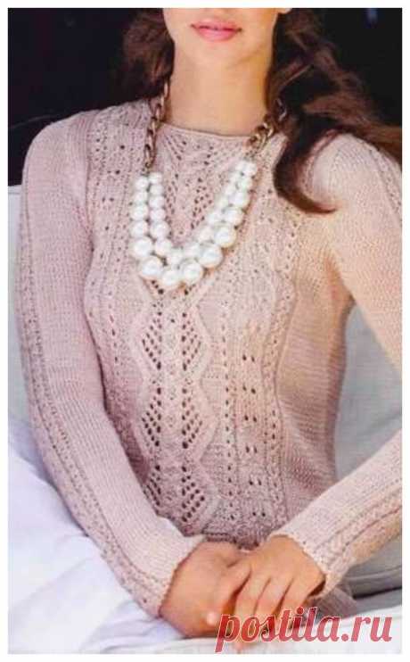 LACY PULLOVER MADE OF SILK YARN