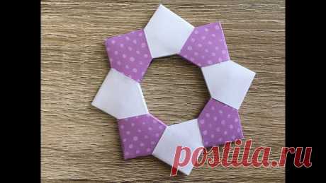 modular origami wreath tutorial, Christmas wreath tutorial, modular origami, paper craft tutorials