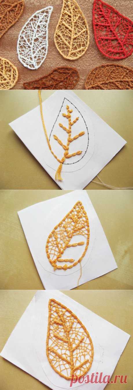 Needle Lace Skeleton Leaves - How Did You Make This? | Luxe DIY