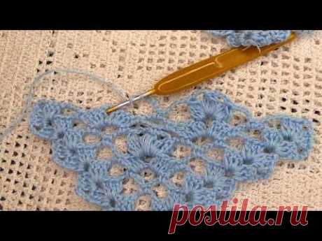 Шикарный Узор для ШАЛИ , БАКТУСА crochet shawl , вязание КРЮЧКОМ , просто и красиво (шаль № 435)