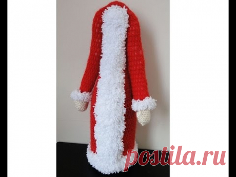 Дед Мороз на бутылку Ч- 1 Santa Claus on a bottle P- 1 Crocheting