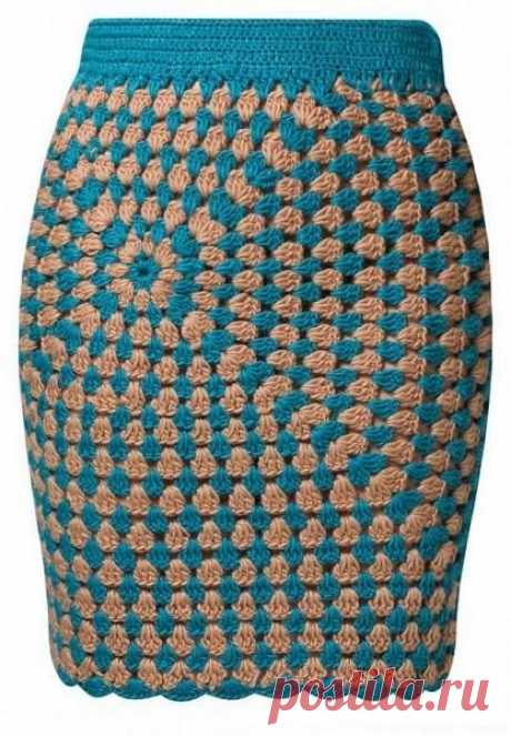 LOVE IT!!! ... Crochet granny square chic skirt: charts