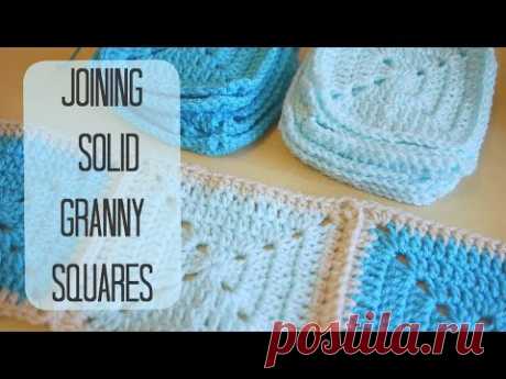 CROCHET: How to join solid granny squares | Bella Coco