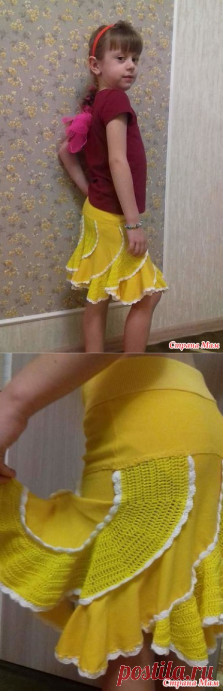 Комбинированная юбка - Вязание - Страна Мам