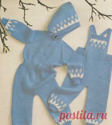 vintage baby knitting pattern PDFdungarees and all in one jumpsuit dk yarn sizes 18-22 inches This item is a PDF file of the knitting pattern for dungarees and gorgeous jumpsuit.    In sizes 18-22 inches, knit in dk yarn.    The pattern will be available for download upon receipt of payment, for you to print out or read from your computer.    Thanks for looking and happy knitting