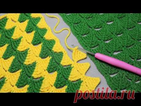 УХ ТЫ!!!  ТОЛЬКО 2 РЯДА И ТАКАЯ НЕЖНОСТЬ! УЗОР крючком вязание для начинающих   EASY Pattern Crochet