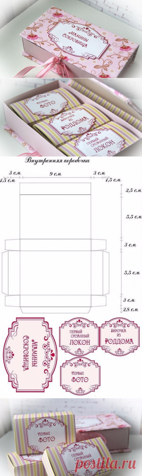 Как сделать коробку &quot;Мамины сокровища&quot; на память - мастер класс.