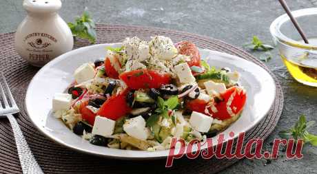 Греческий салат с пекинской капустой, пошаговый рецепт с фото на 412 ккал