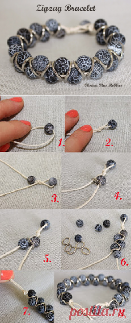 Oksana Plus Hobbies: DIY: Zigzag Bracelet (Сделай сам: Браслет Зиг-заг)