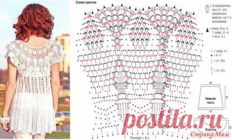 Кокетки для платьев крючком - Страна Мам