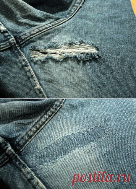 Как починить протертые джинсы так, чтобы окончательно их не испортить