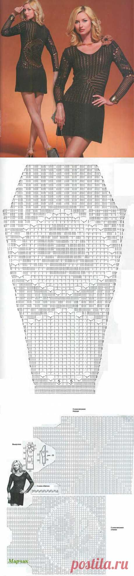 Вечер крючком платье. Схемы вязания платье | Лаборатория бытовые