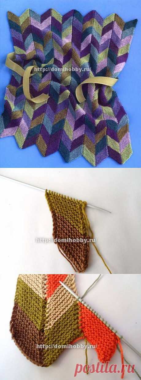 узор для вязания спицами «разноцветная елочка»..