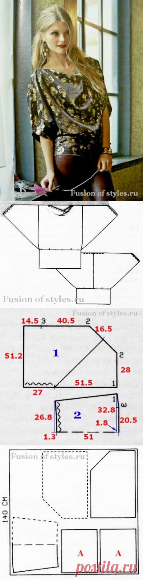 Свободная блуза с широким поясом | Fusion of Styles