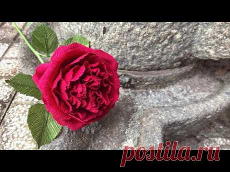 ABC TV | How To Make David Austin Rose Flower With Crepe Paper #2 - Craft Tutorial