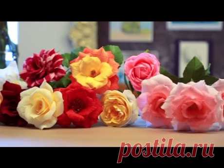 Crepe Paper Roses Tutorial