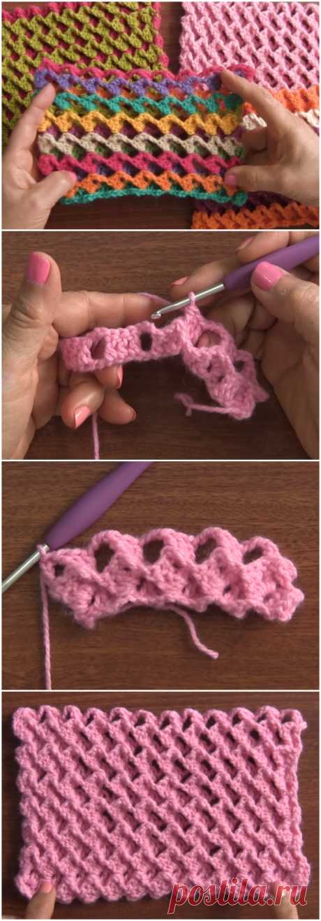 Learn To Crochet Turkish Stitch Reversible And 3D - ilove-crochet