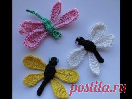 СТРЕКОЗА Вязание крючком DRAGONFLY Crochet